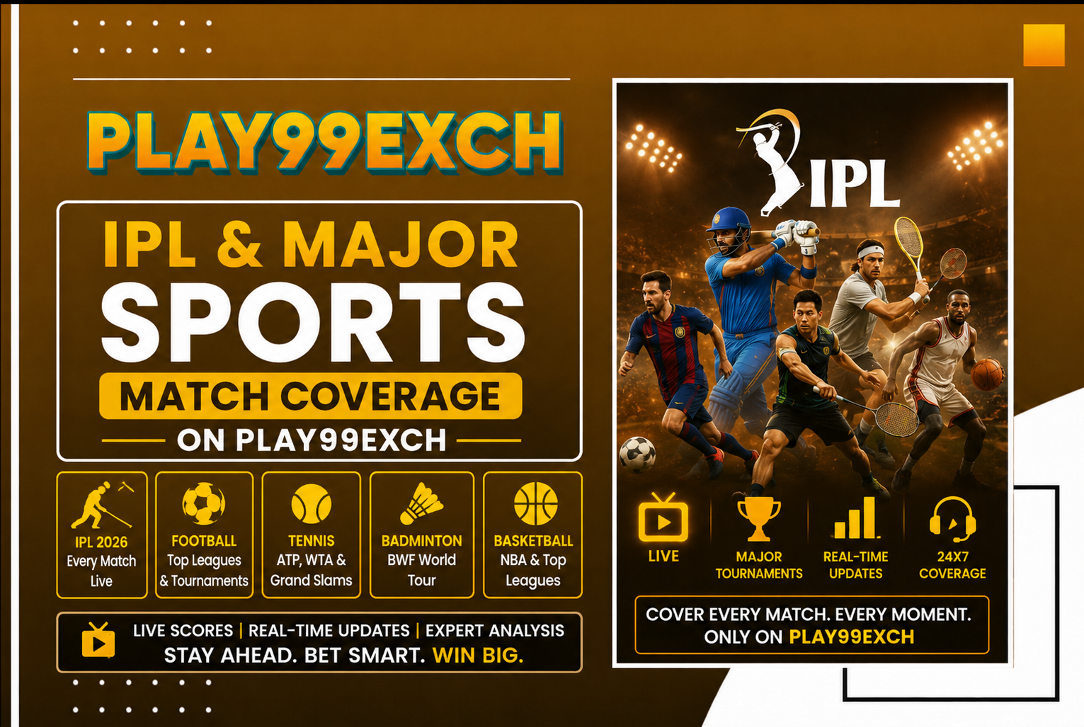IPL and major sports coverage on Play99Exch