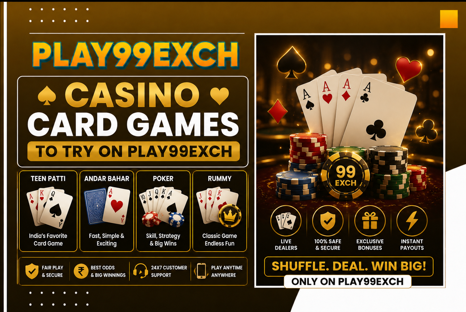 Casino card games on Play99Exch