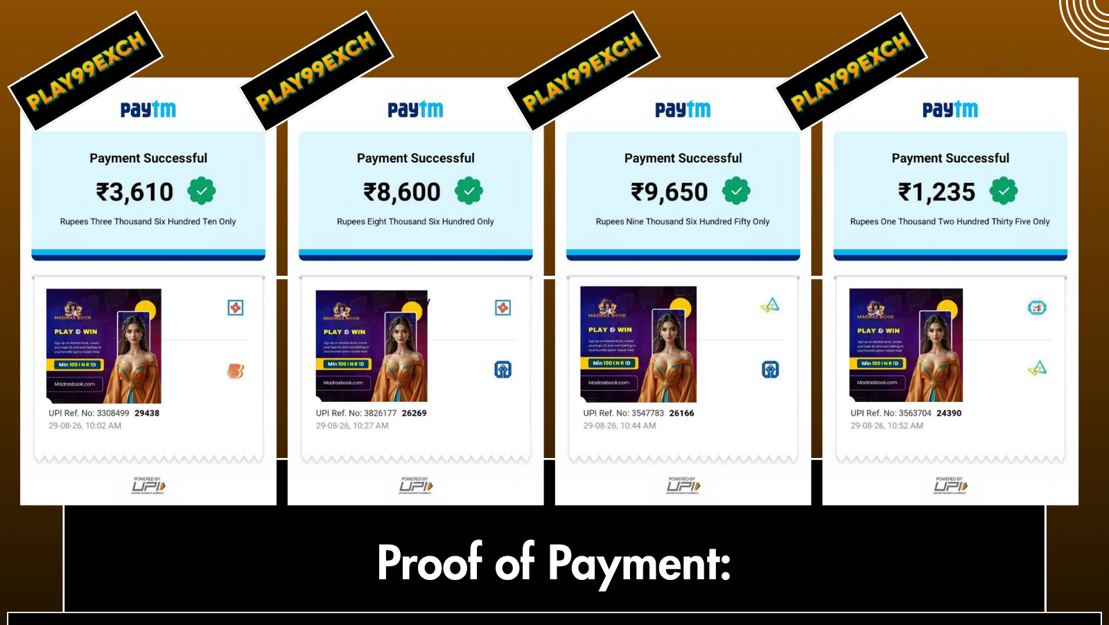Play99Exch Fast UPI Withdrawals & Secure Payment Proof