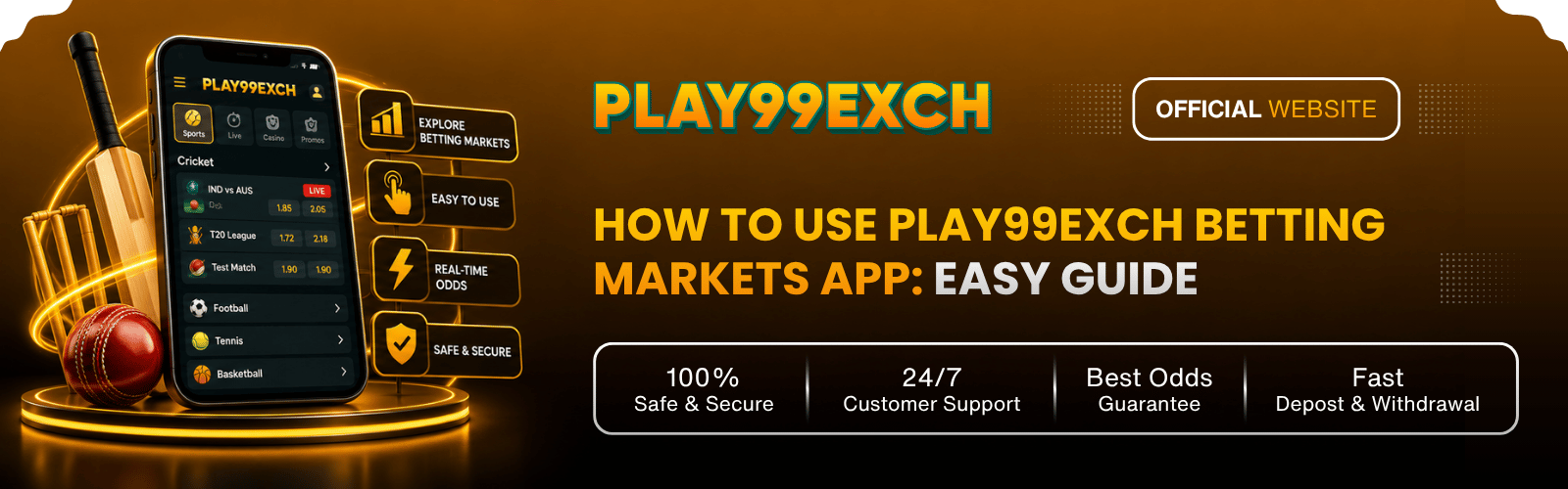 How to use play99exch betting markets app
