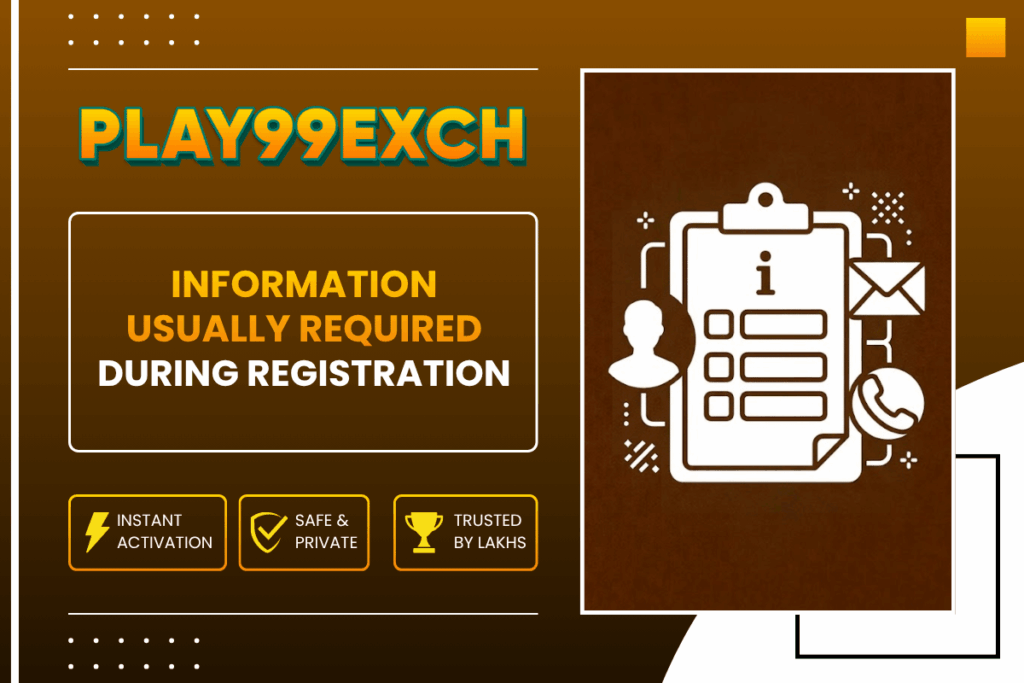Information usually required during online account registration