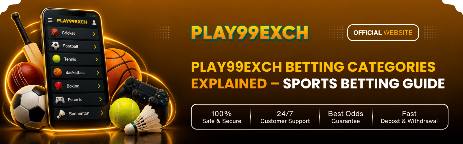 Play99Exch betting categories explained