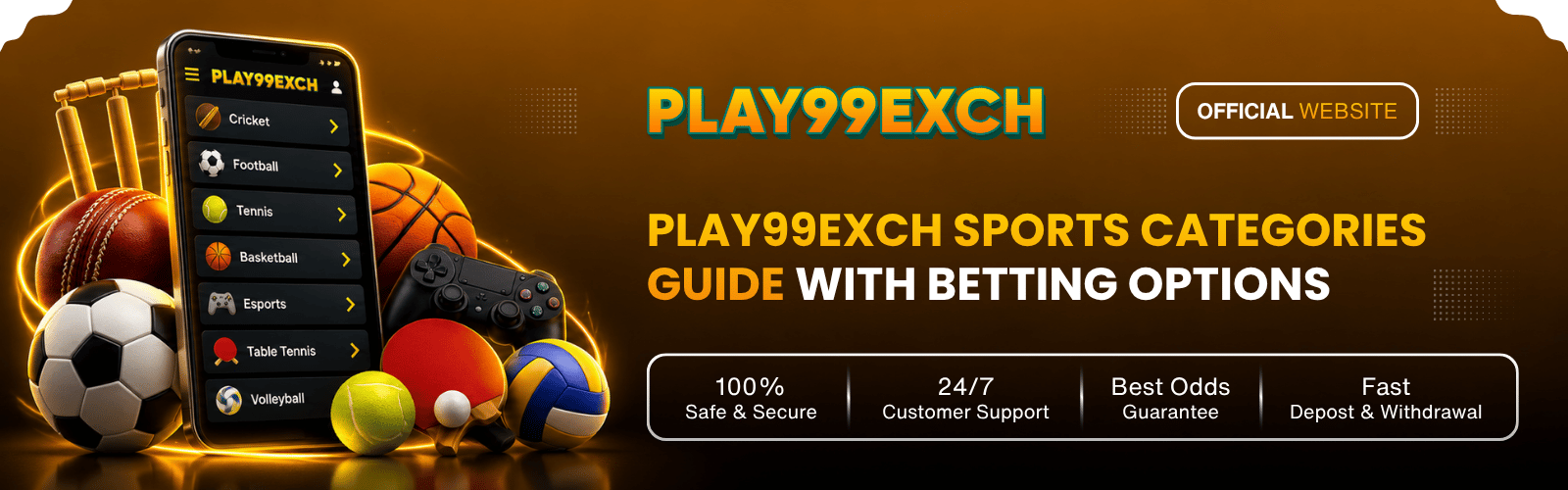 Play99Exch sports categories guide